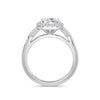Vicky Platinum Elongated Cushion Halo