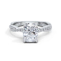 Vicky Platinum Elongated Cushion Diamond Band