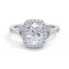 Vicky Platinum Elongated Cushion Halo