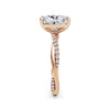 Vicky 18k Rose Gold Elongated Cushion Diamond Band