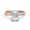 Vicky 18k Rose Gold Elongated Cushion Diamond Band