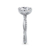 Vicky 18k White Gold Elongated Cushion Diamond Band
