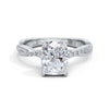 Vicky 18k White Gold Elongated Cushion Diamond Band