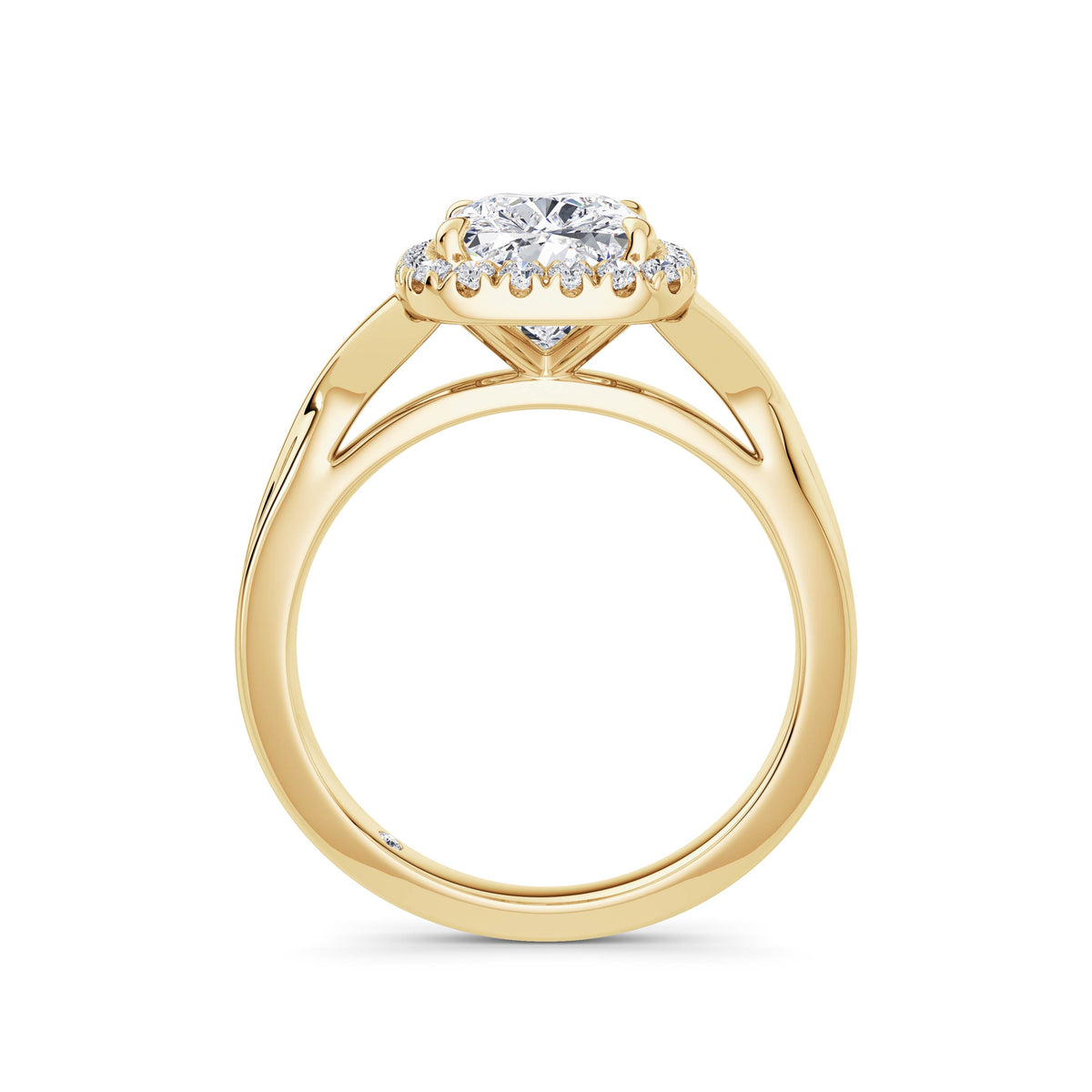 Vicky 18k Yellow Gold Elongated Cushion Halo