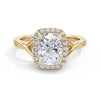 Vicky 18k Yellow Gold Elongated Cushion Halo