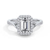 Vicky Platinum Emerald Halo