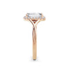 Vicky 18k Rose Gold Emerald Halo
