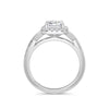 Vicky 18k White Gold Emerald Halo