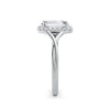 Vicky 18k White Gold Emerald Halo