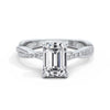 Vicky 18k White Gold Emerald Diamond Band