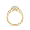 Vicky 18k Yellow Gold Emerald Halo