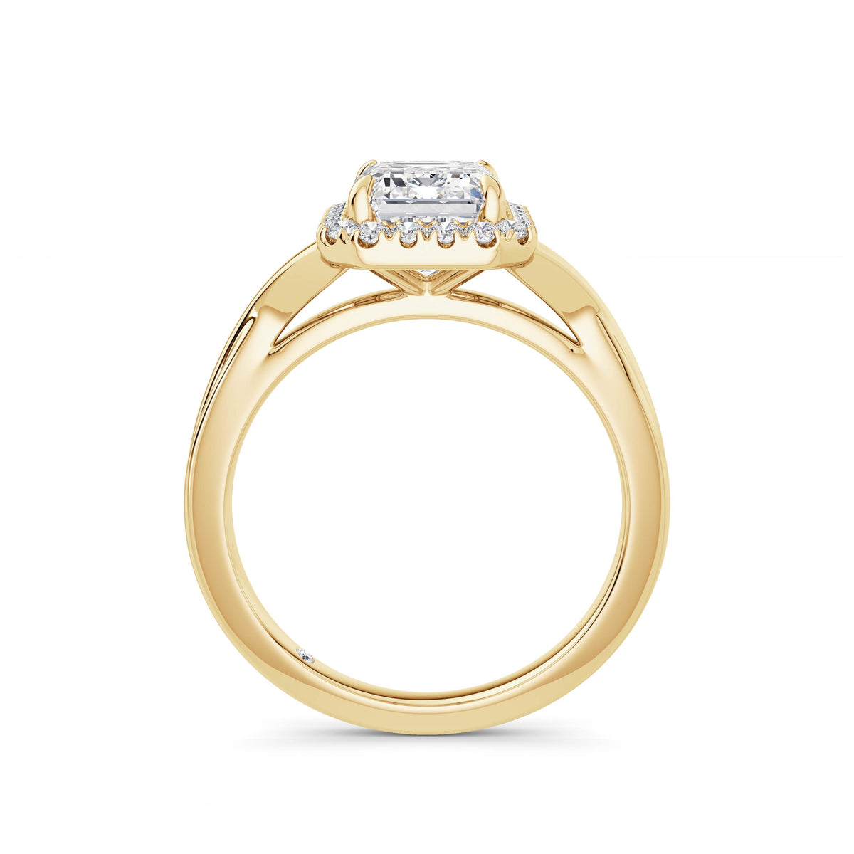 Vicky 18k Yellow Gold Emerald Halo