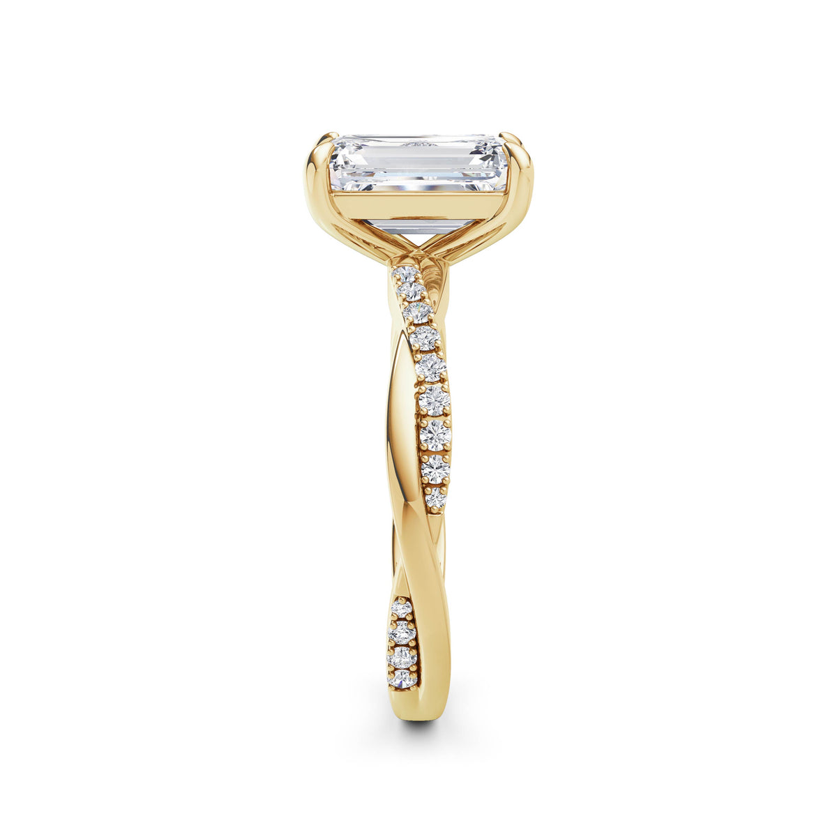 Vicky 18k Yellow Gold Emerald Diamond Band