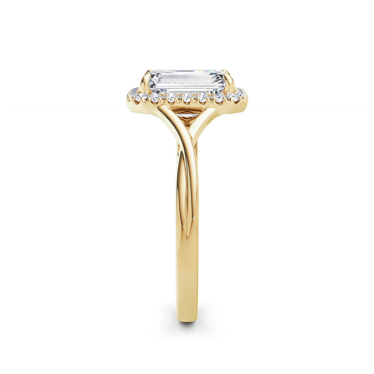 Vicky 18k Yellow Gold Emerald Halo