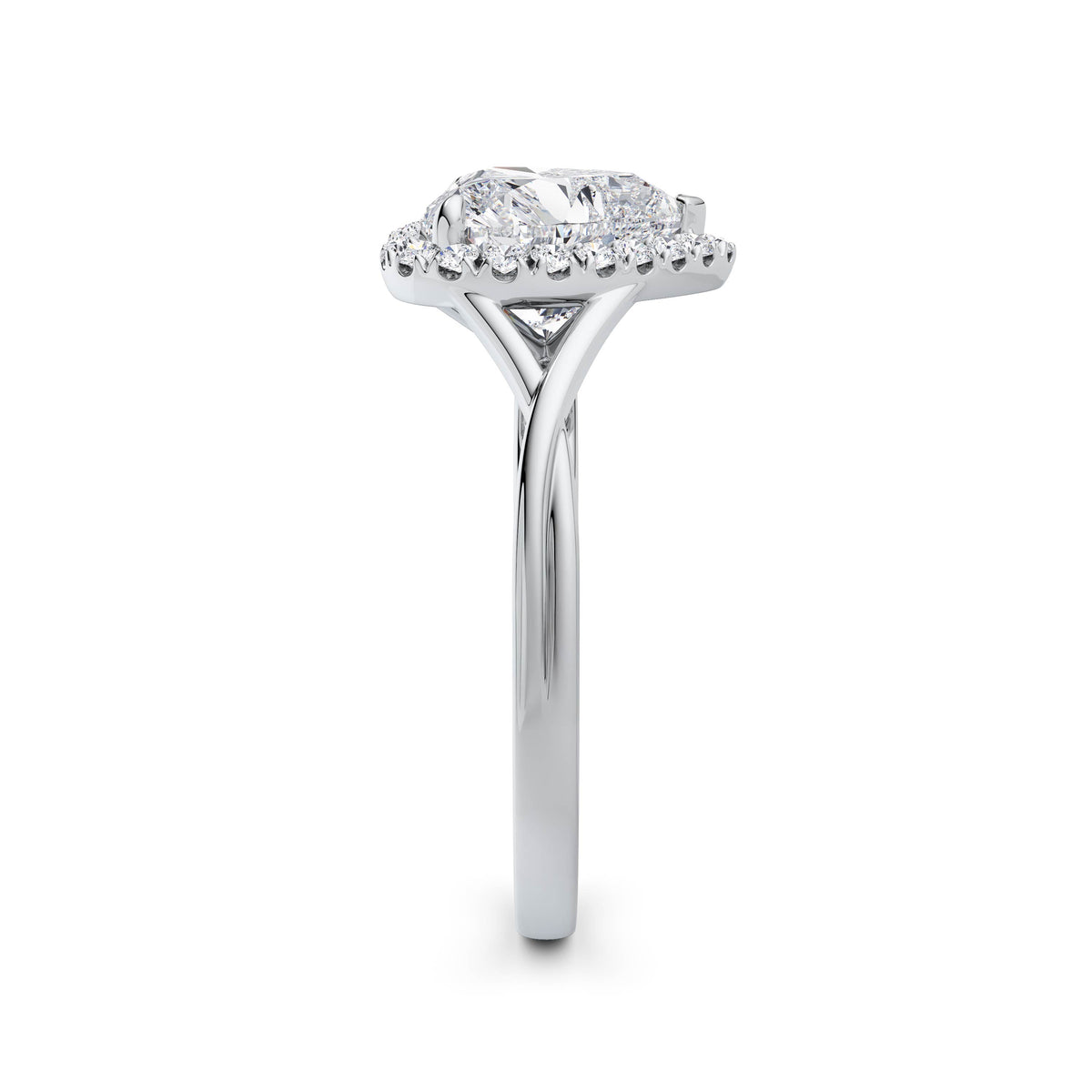 Vicky Platinum Heart Halo