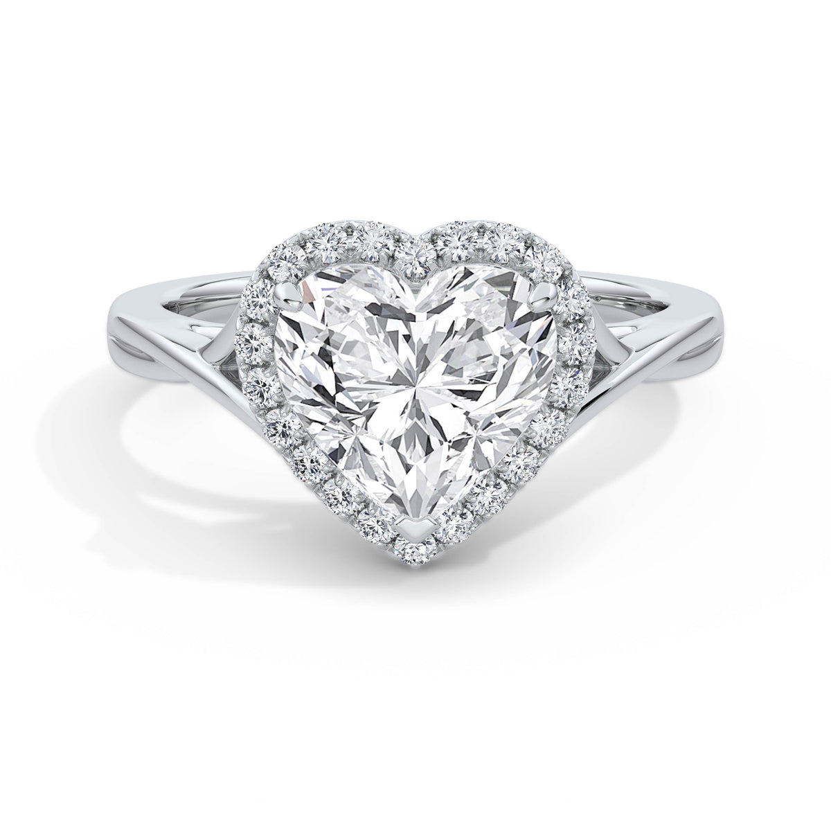 Vicky Platinum Heart Halo