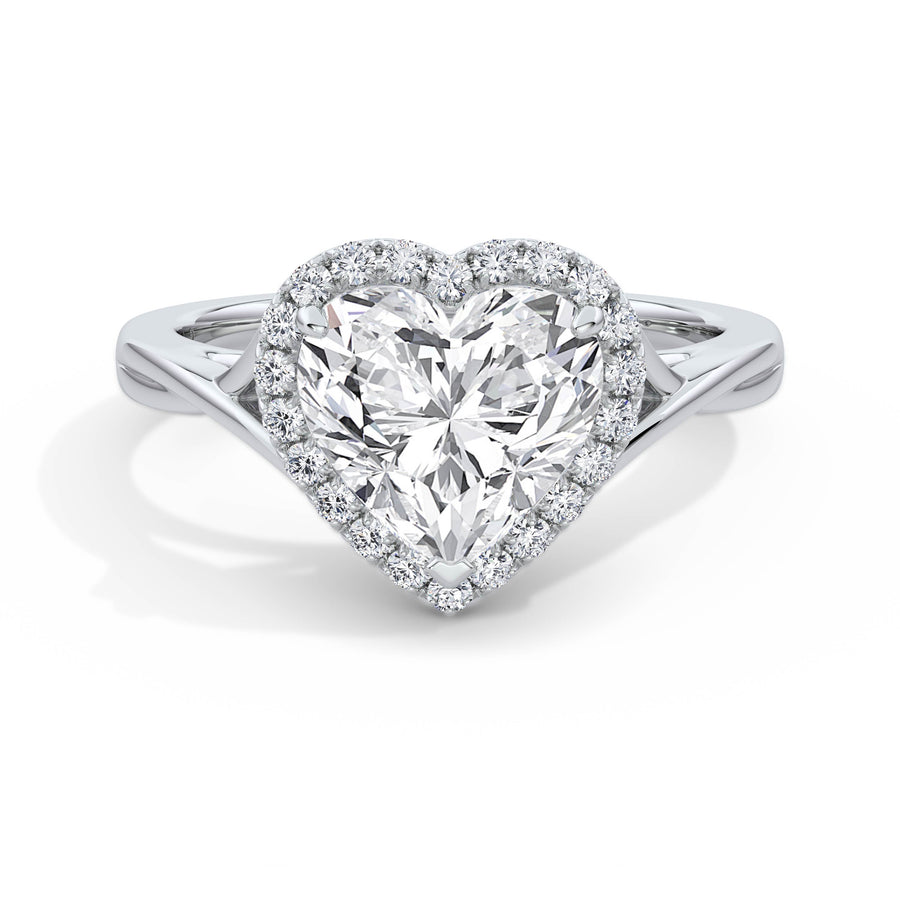 Vicky Platinum Heart Halo