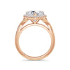 Vicky 18k Rose Gold Heart Halo
