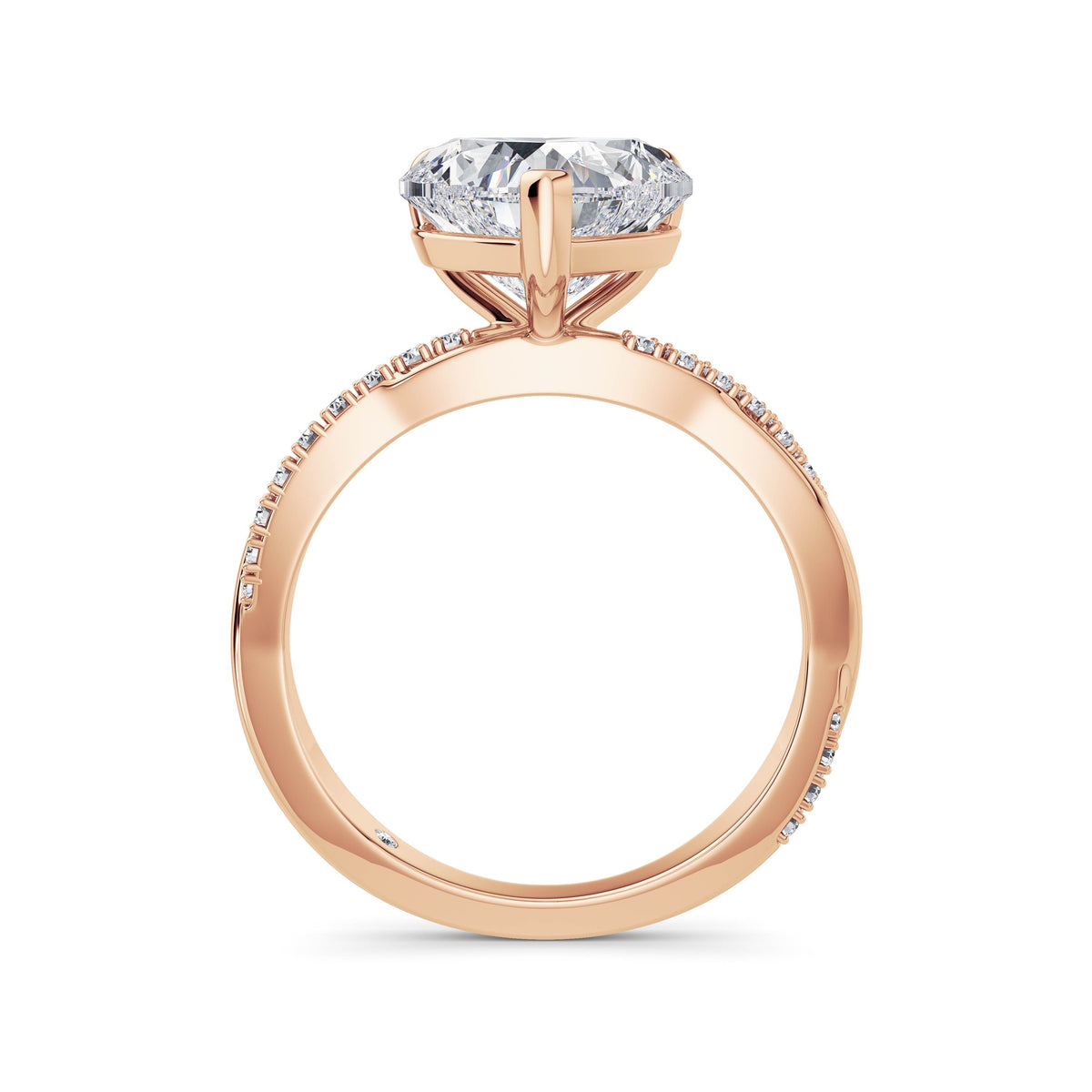 Vicky 18k Rose Gold Heart Diamond Band