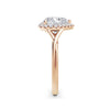 Vicky 18k Rose Gold Heart Halo