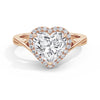 Vicky 18k Rose Gold Heart Halo