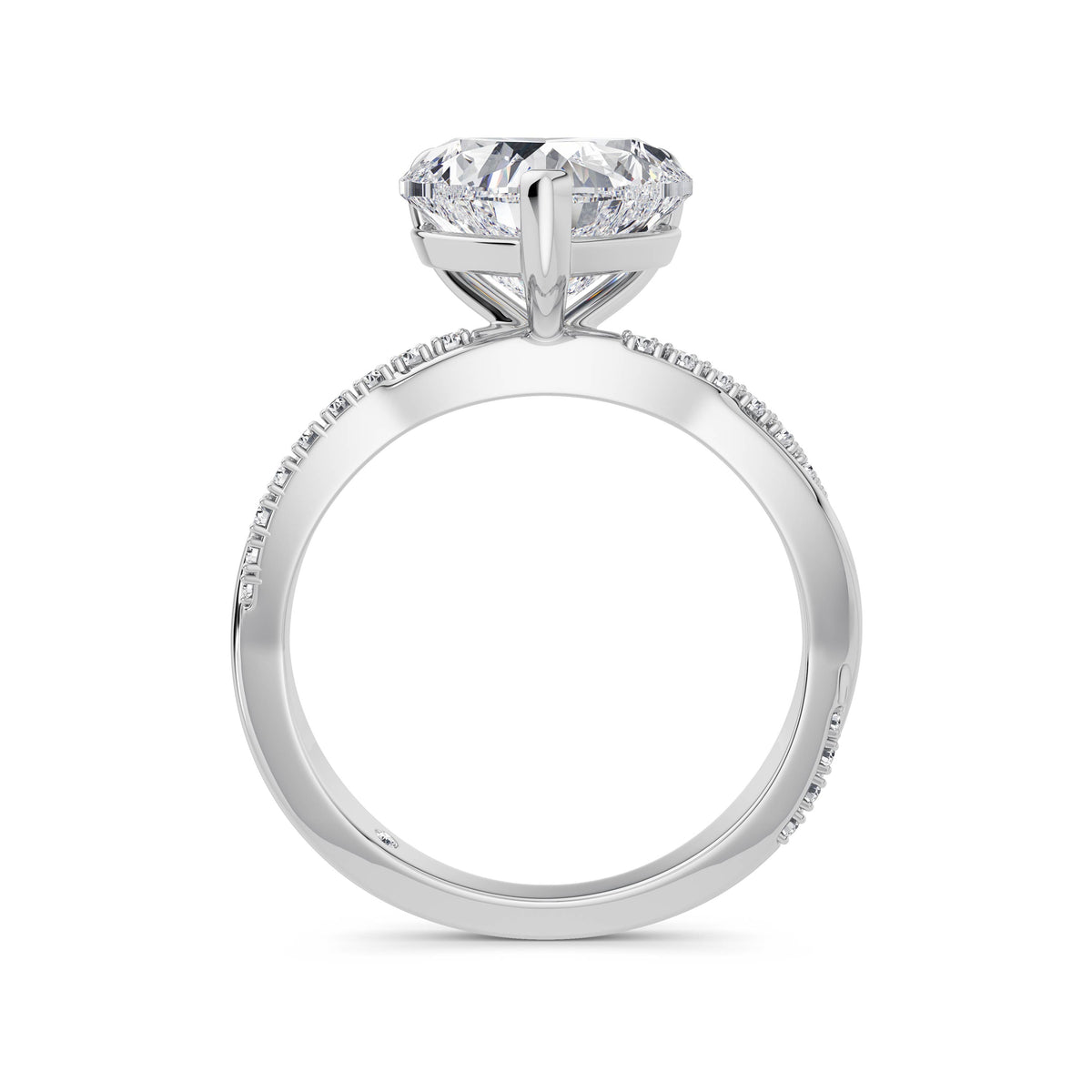 Vicky 18k White Gold Heart Diamond Band