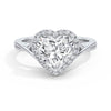 Vicky 18k White Gold Heart Halo