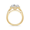 Vicky 18k Yellow Gold Heart Halo