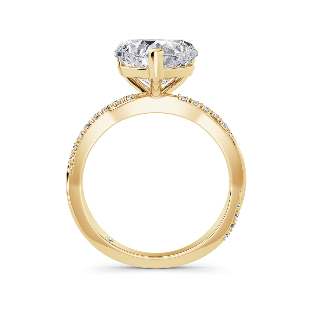 Vicky 18k Yellow Gold Heart Diamond Band