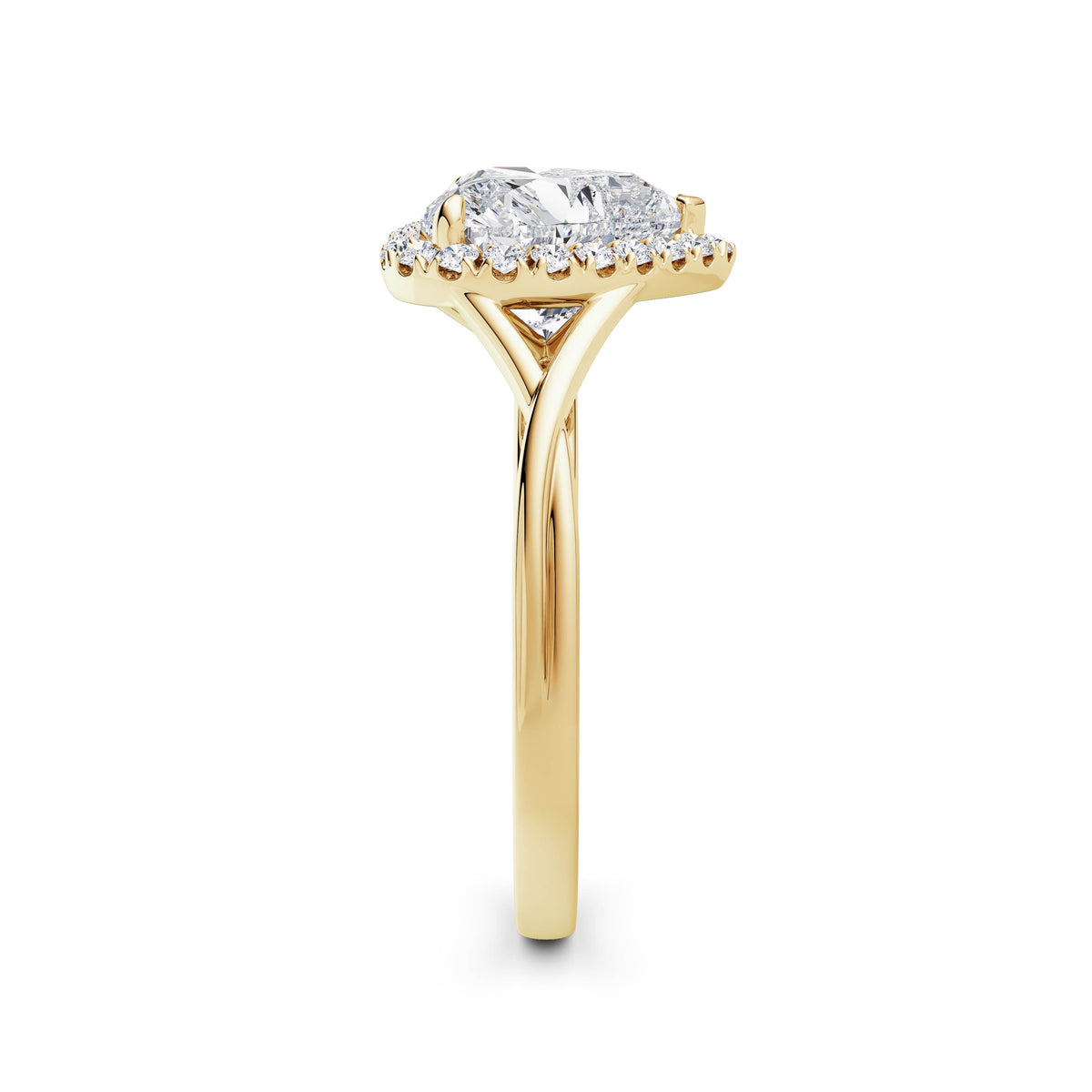 Vicky 18k Yellow Gold Heart Halo