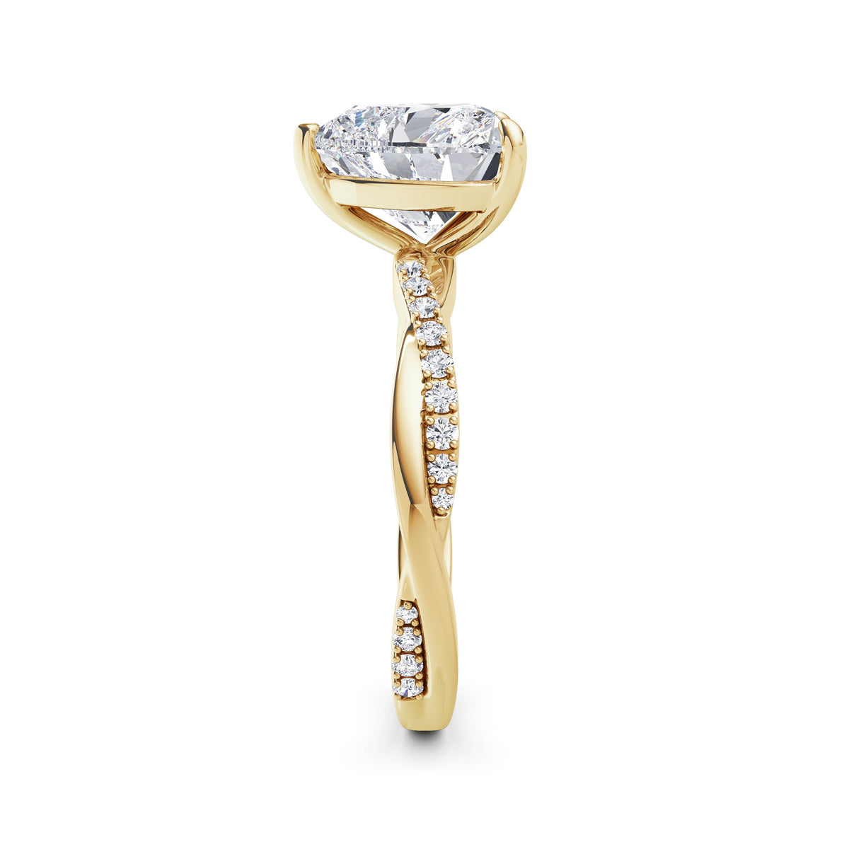 Vicky 18k Yellow Gold Heart Diamond Band