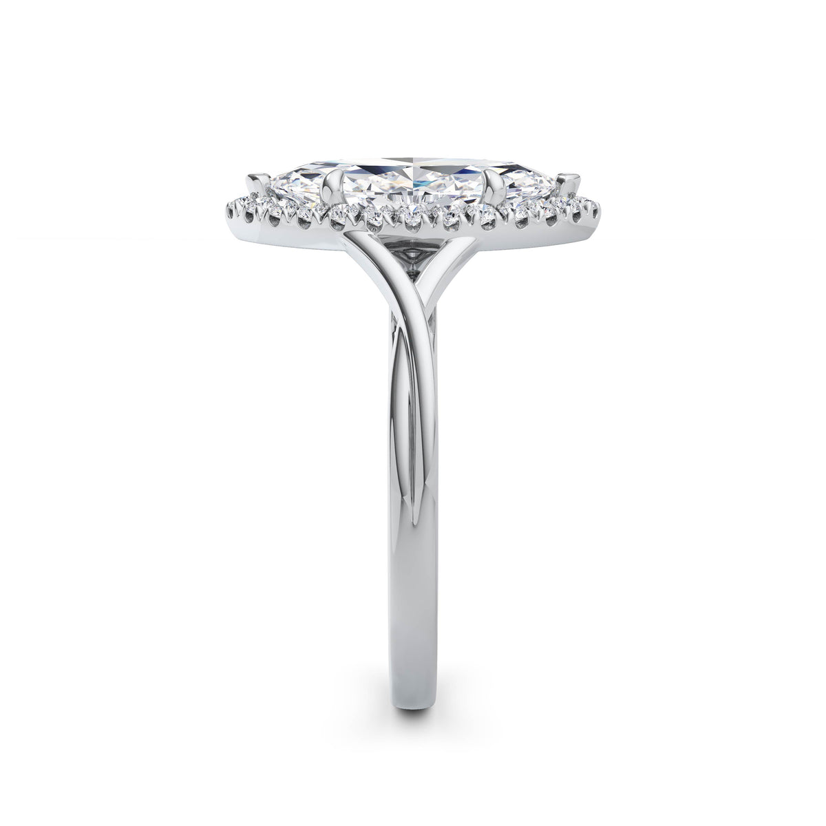 Vicky Platinum Marquise Halo