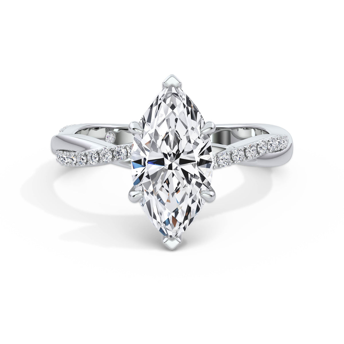 Vicky Platinum Marquise Diamond Band