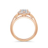 Vicky 18k Rose Gold Marquise Halo