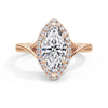 Vicky 18k Rose Gold Marquise Halo