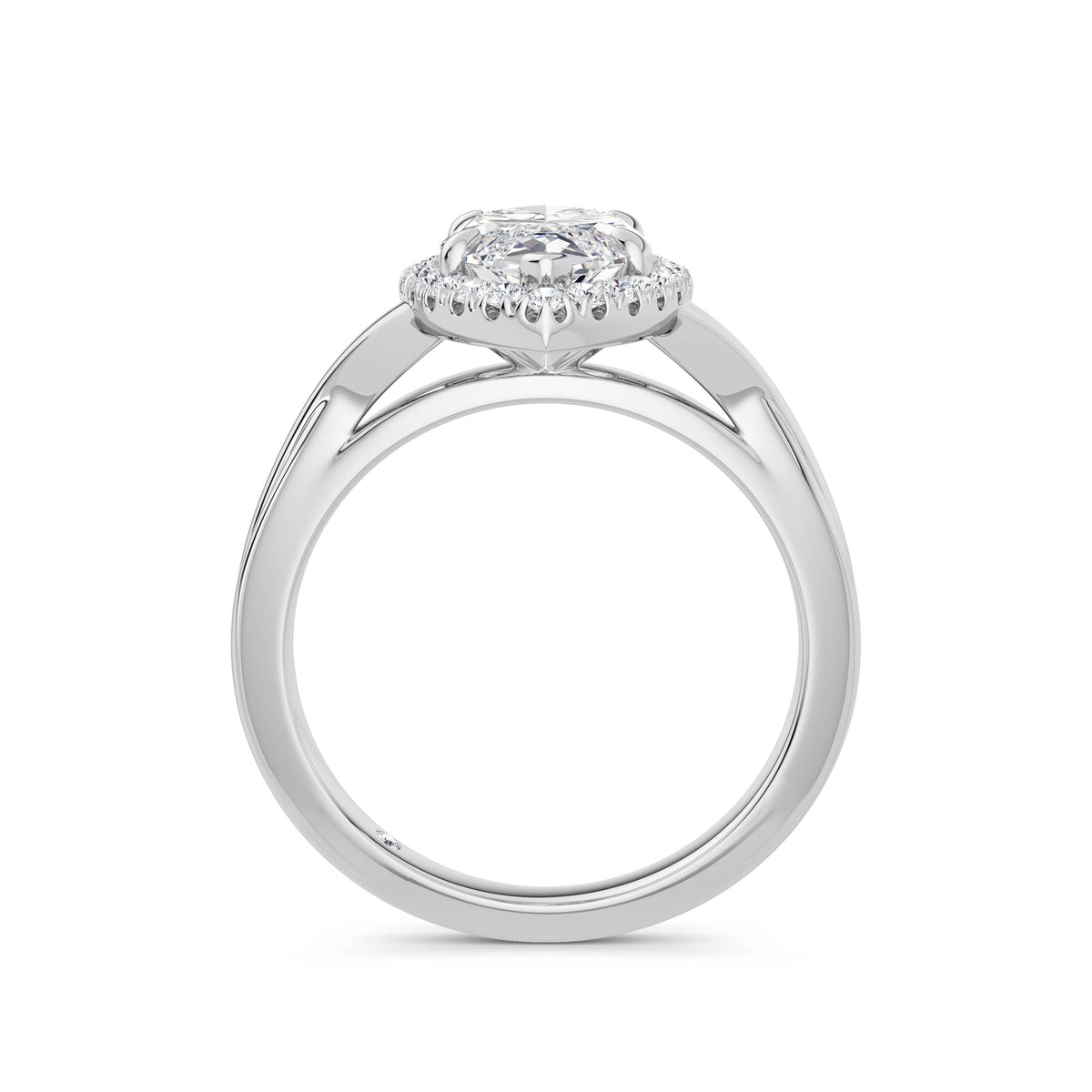 Vicky 18k White Gold Marquise Halo