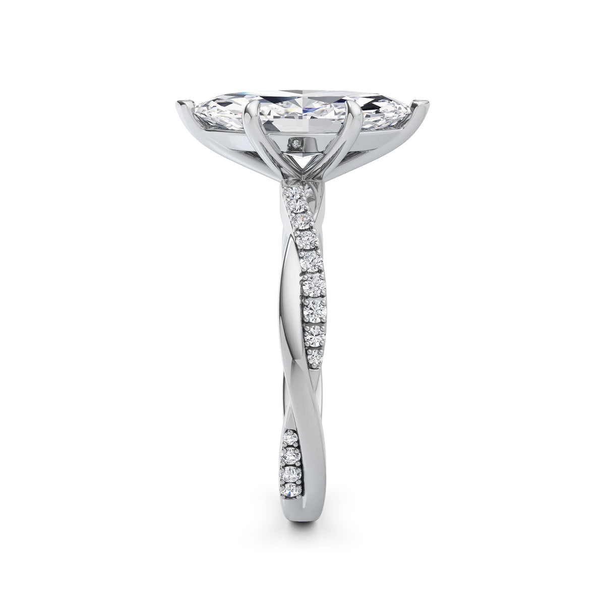 Vicky 18k White Gold Marquise Diamond Band