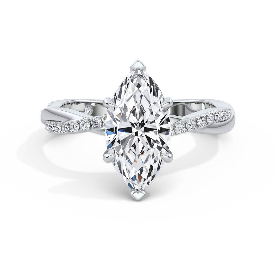 Vicky 18k White Gold Marquise Diamond Band