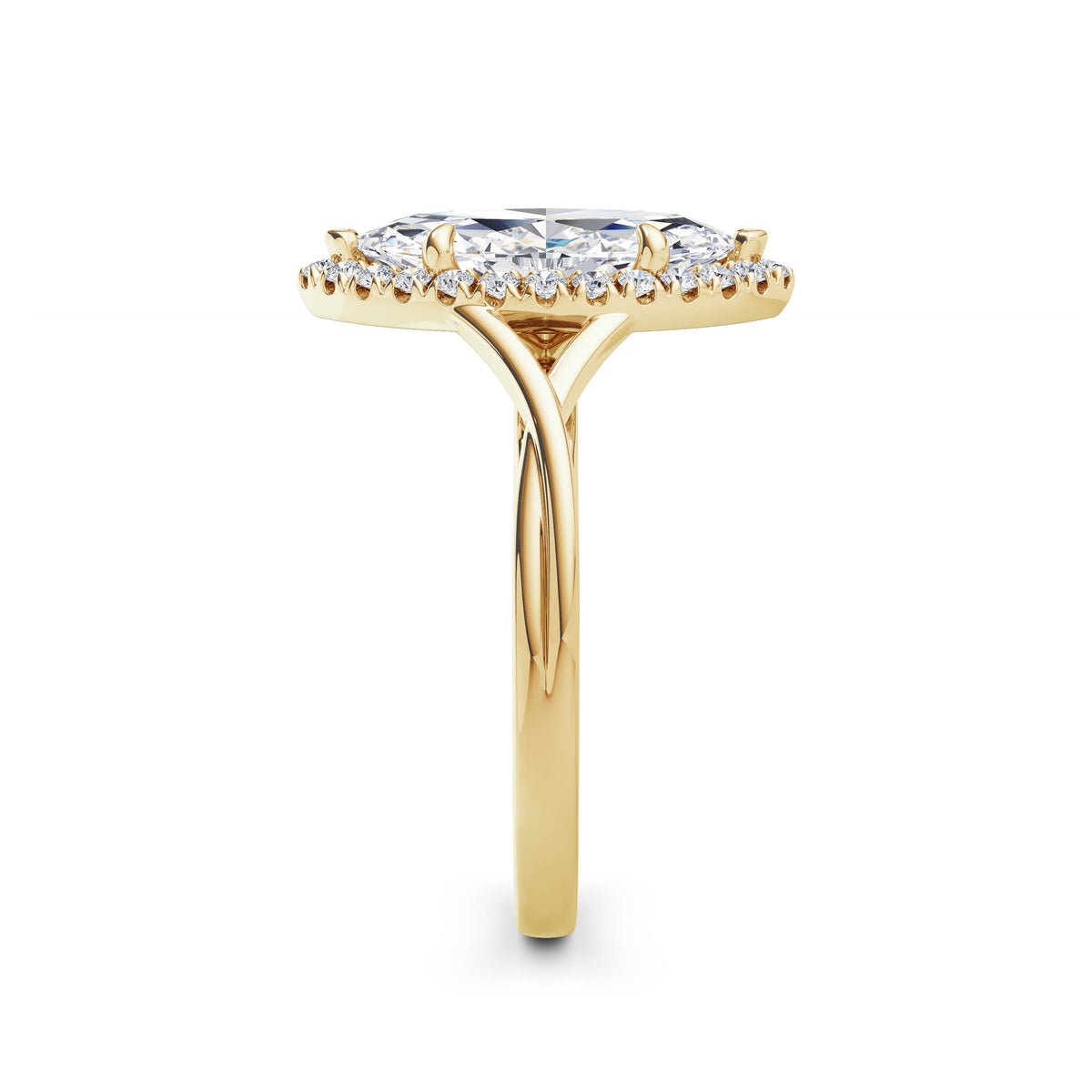 Vicky 18k Yellow Gold Marquise Halo