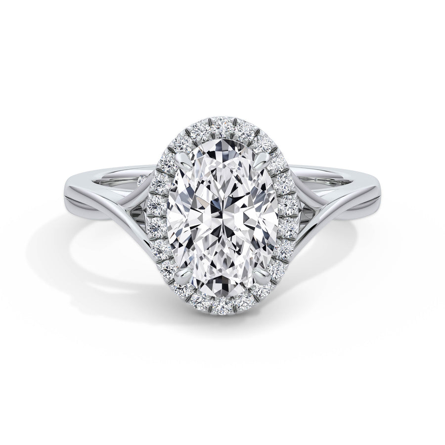Vicky Platinum Oval Halo