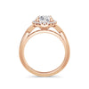 Vicky 18k Rose Gold Oval Halo