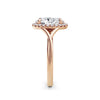 Vicky 18k Rose Gold Oval Halo