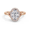 Vicky 18k Rose Gold Oval Halo