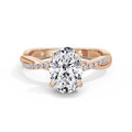 Vicky 18k Rose Gold Oval Diamond Band