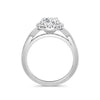 Vicky 18k White Gold Oval Halo
