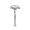 Vicky 18k White Gold Oval Halo