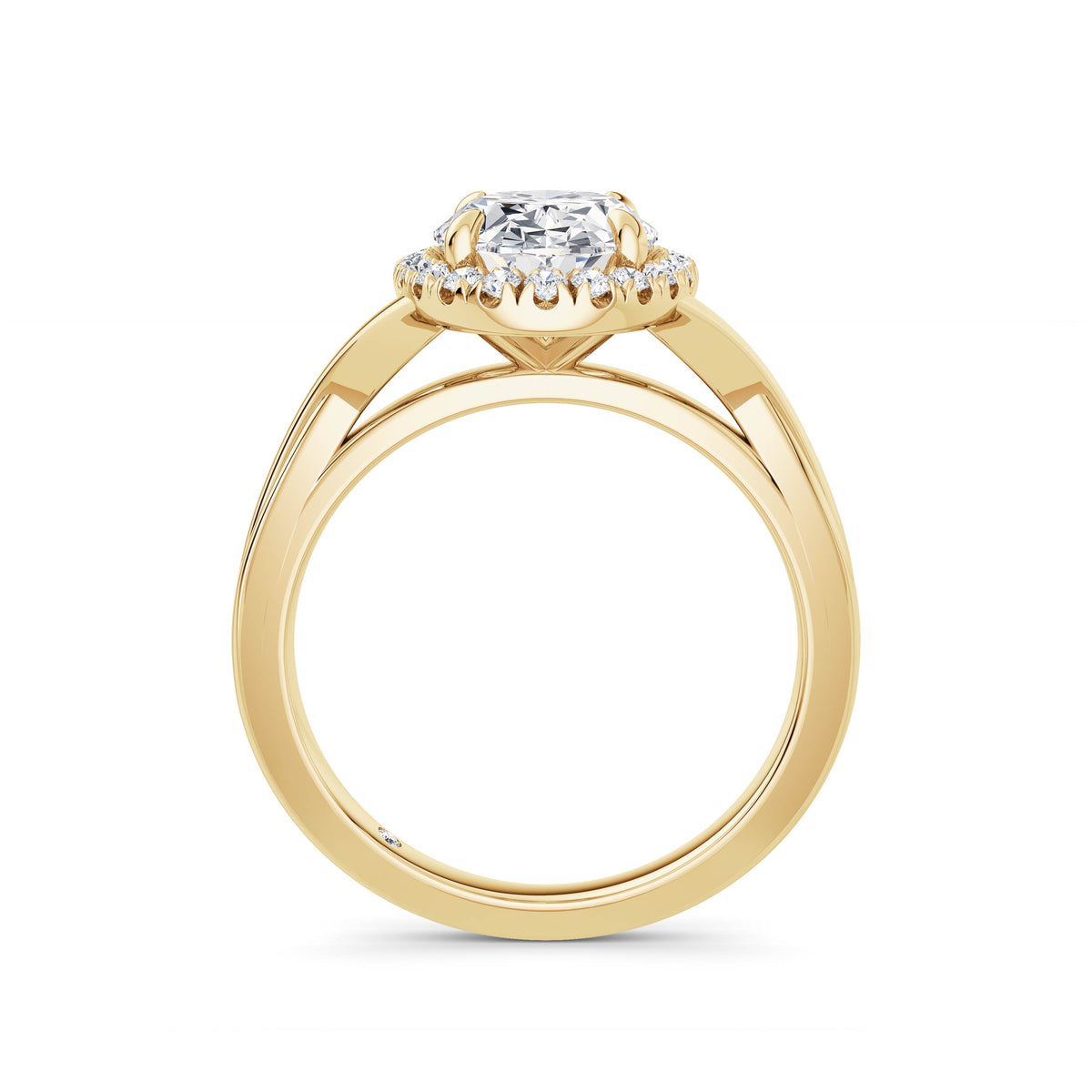 Vicky 18k Yellow Gold Oval Halo