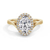 Vicky 18k Yellow Gold Oval Halo