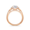 Vicky 18k Rose Gold Pear Halo