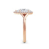 Vicky 18k Rose Gold Pear Halo